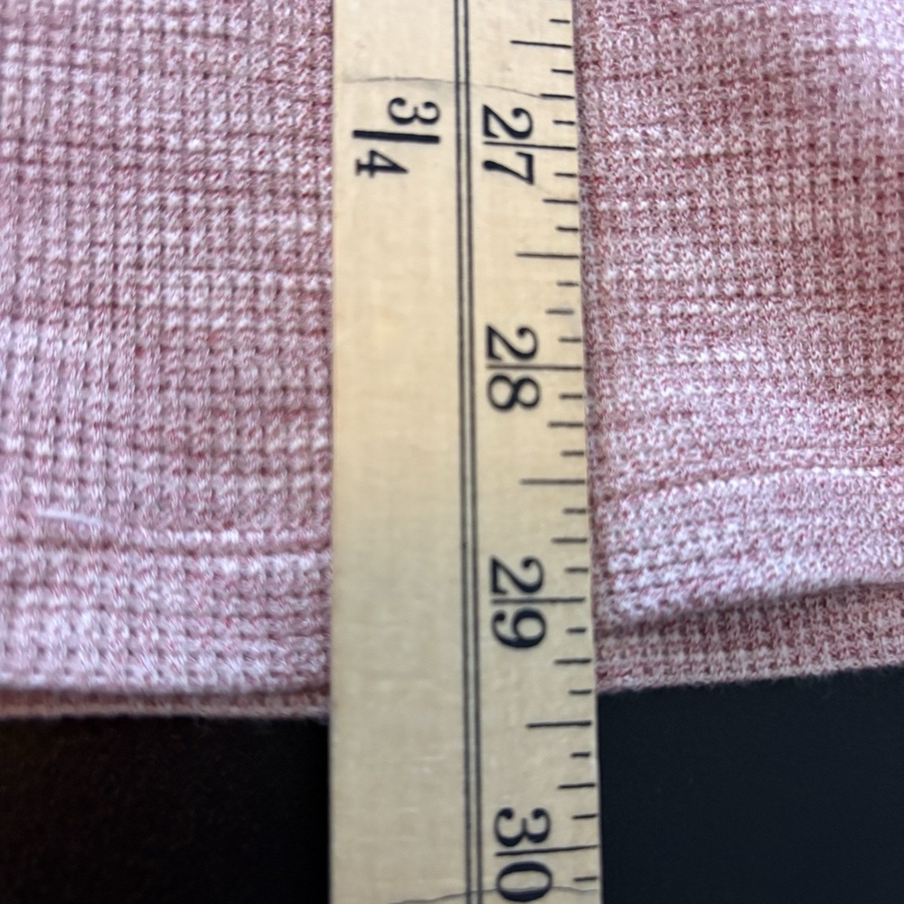 Vince Men's XL Henley Shirt Pink Marled Thermal Waffle Knit Cotton Blend - Picture 11 of 11